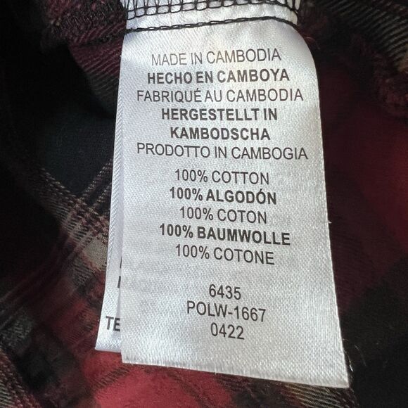 Legendary White Tails Flannel Shirt Women’s MD Red Black Check - Picture 8 of 15
